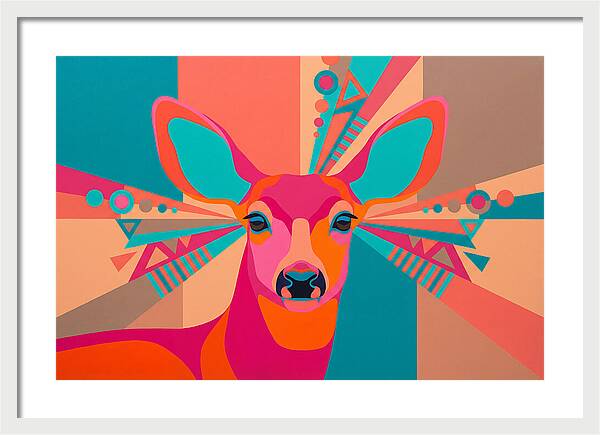 Mule Deer In Vibrant Colors