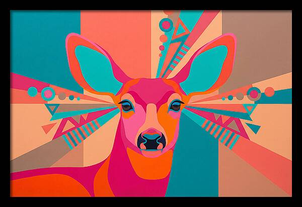 Mule Deer In Vibrant Colors