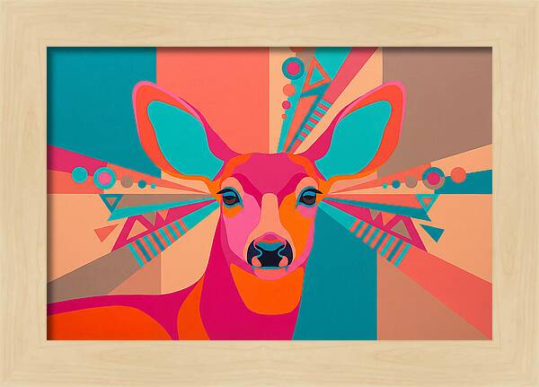 Mule Deer In Vibrant Colors