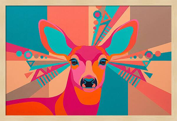 Mule Deer In Vibrant Colors