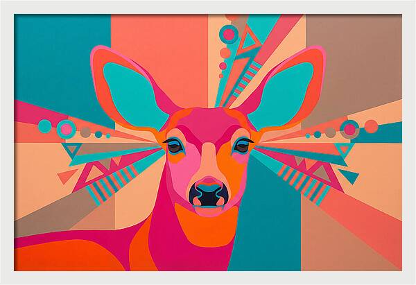 Mule Deer In Vibrant Colors