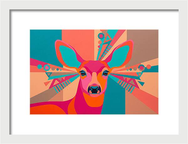 Mule Deer In Vibrant Colors