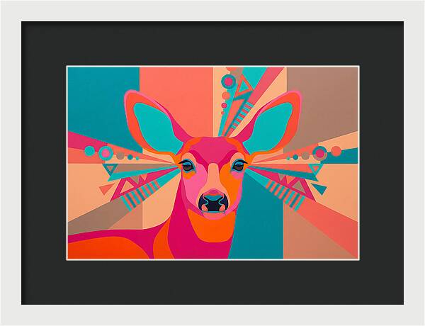 Mule Deer In Vibrant Colors