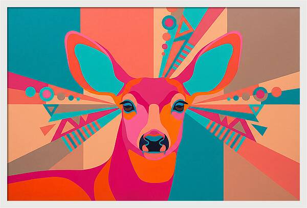 Mule Deer In Vibrant Colors