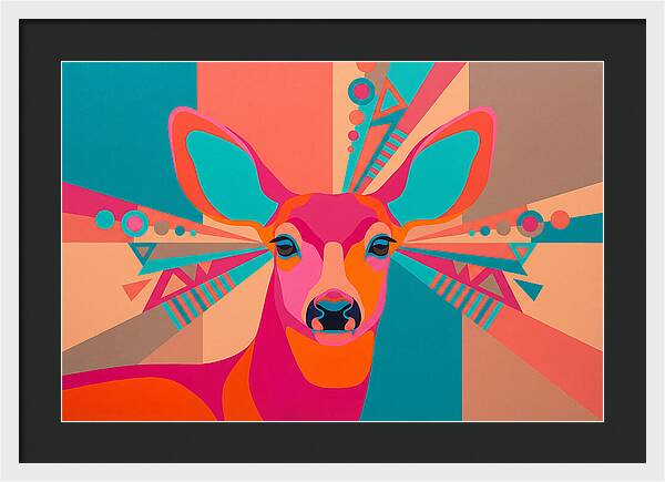 Mule Deer In Vibrant Colors