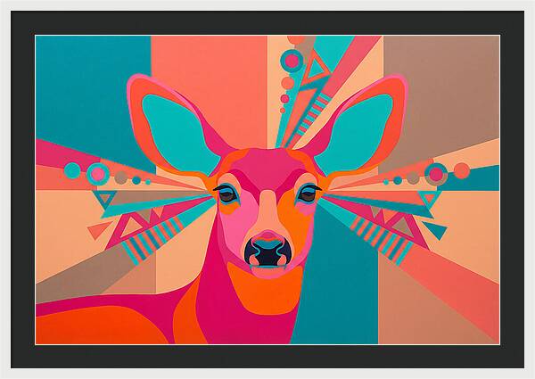 Mule Deer In Vibrant Colors