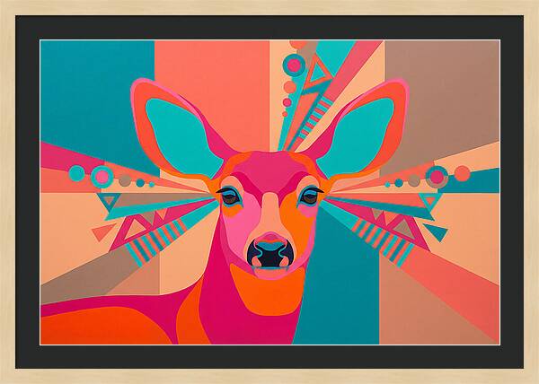 Mule Deer In Vibrant Colors