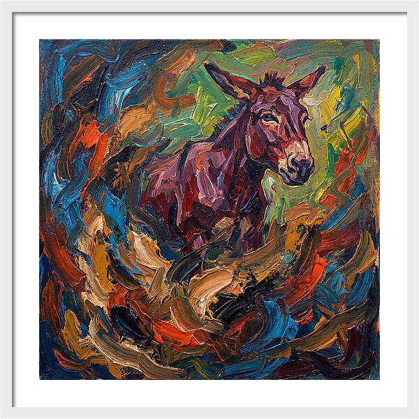 Mule In Expressionist Swirl