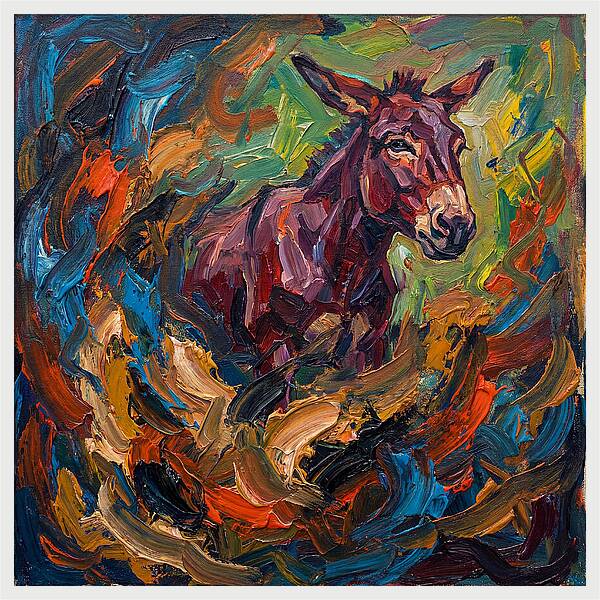 Mule In Expressionist Swirl
