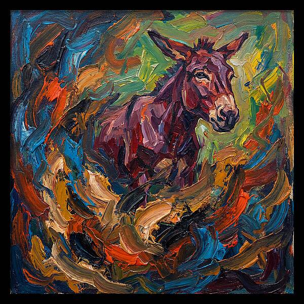 Mule In Expressionist Swirl