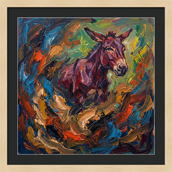 Mule In Expressionist Swirl