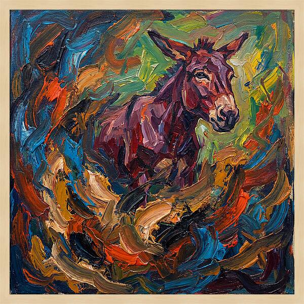 Mule In Expressionist Swirl