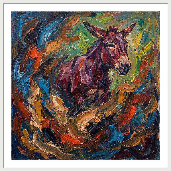 Mule In Expressionist Swirl