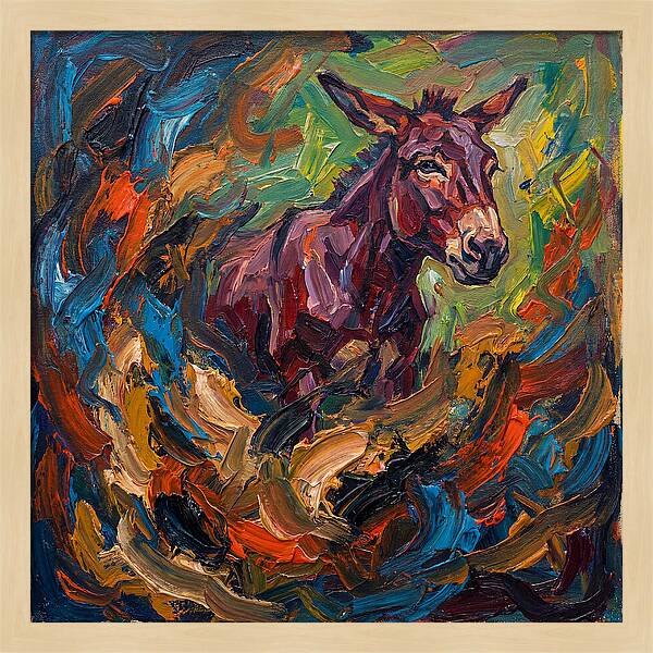 Mule In Expressionist Swirl