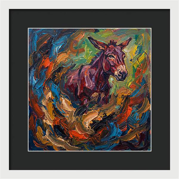 Mule In Expressionist Swirl