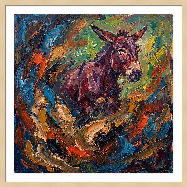 Mule In Expressionist Swirl