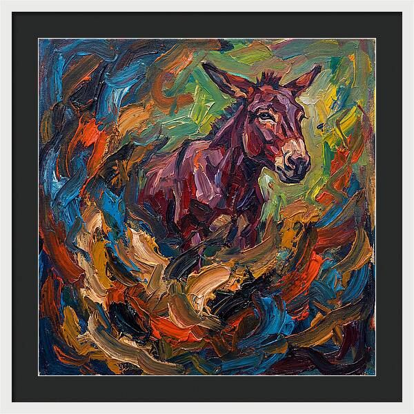 Mule In Expressionist Swirl