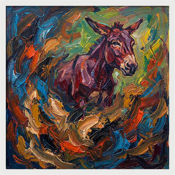 Mule In Expressionist Swirl
