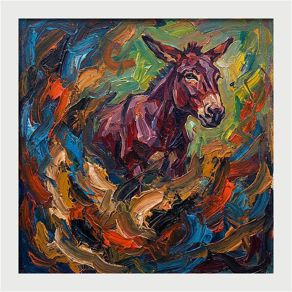 Mule In Expressionist Swirl