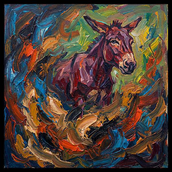 Mule In Expressionist Swirl