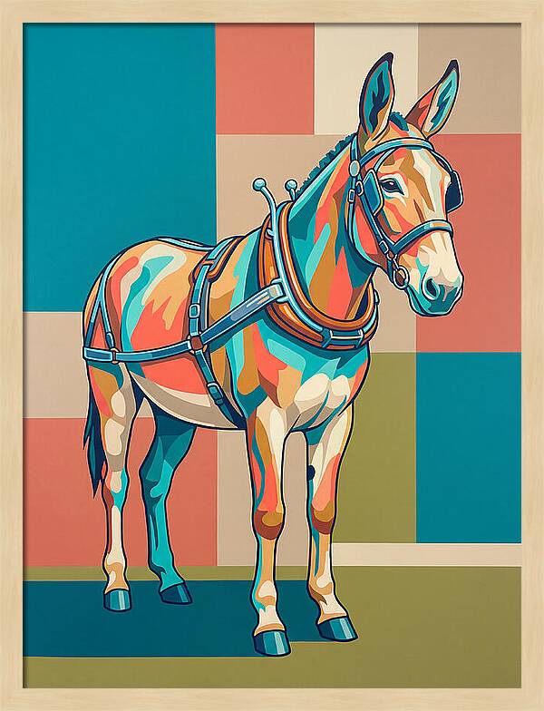 Mule In Vibrant Colors