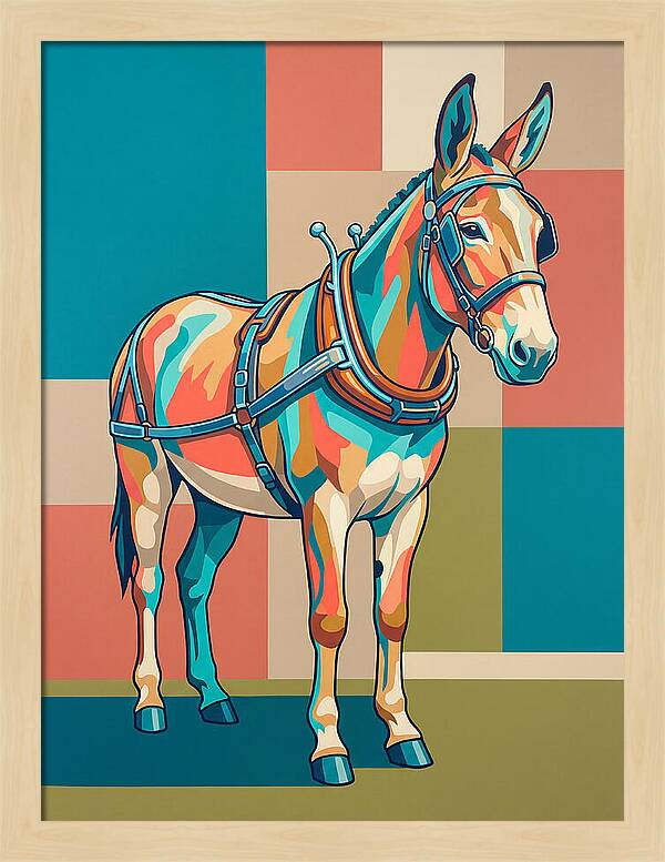 Mule In Vibrant Colors