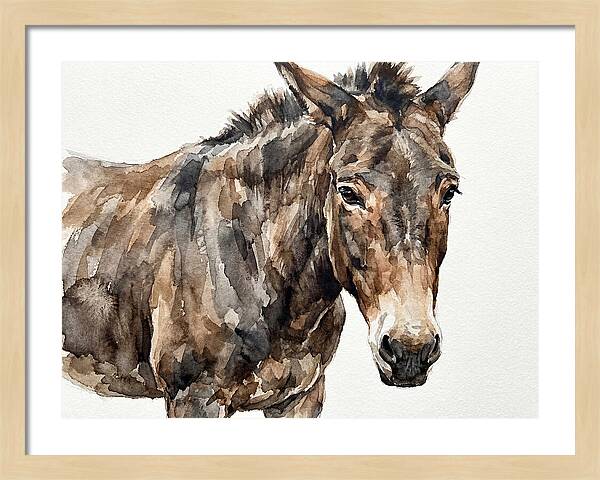 Mule In Watercolor Elegance