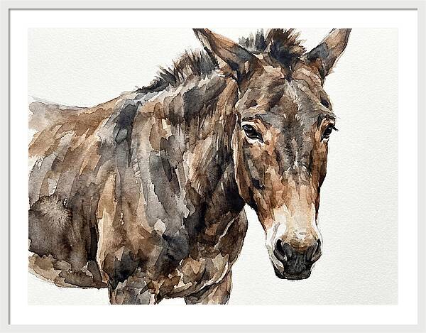 Mule In Watercolor Elegance