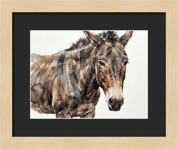 Mule In Watercolor Elegance
