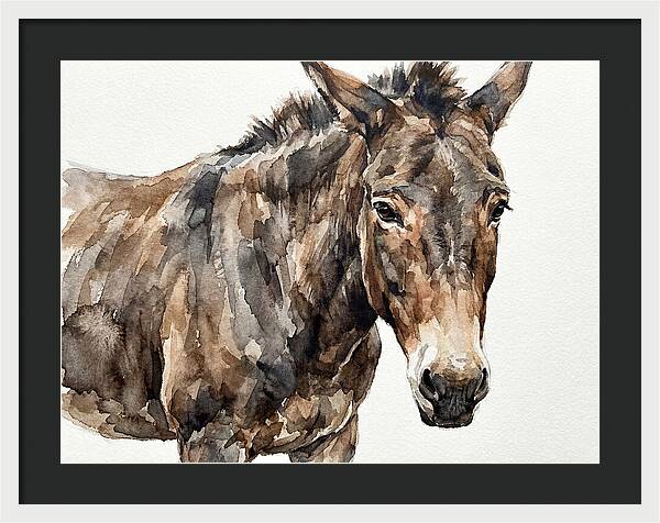 Mule In Watercolor Elegance