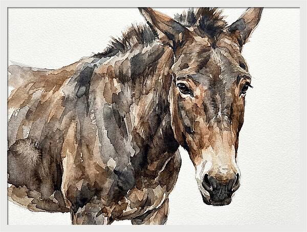 Mule In Watercolor Elegance