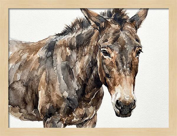 Mule In Watercolor Elegance