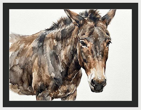 Mule In Watercolor Elegance