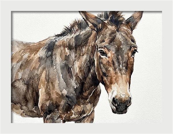 Mule In Watercolor Elegance