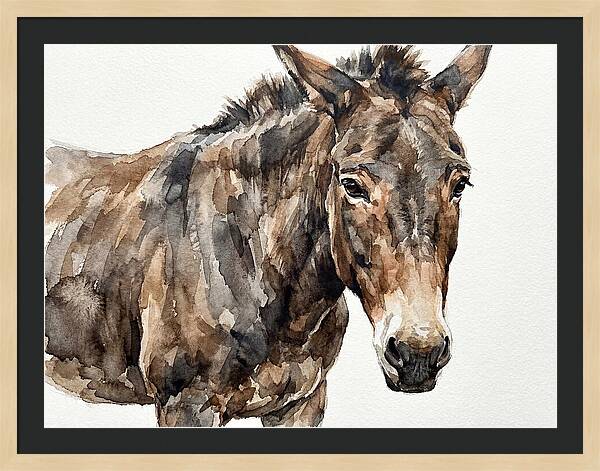 Mule In Watercolor Elegance