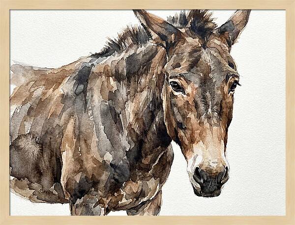 Mule In Watercolor Elegance