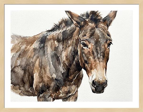 Mule In Watercolor Elegance