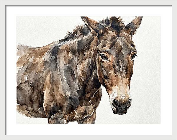 Mule In Watercolor Elegance
