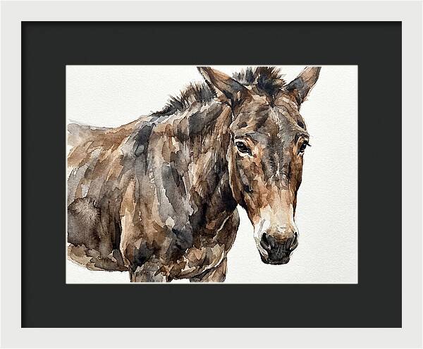 Mule In Watercolor Elegance