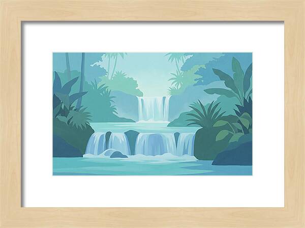 Multi Level Cascade Through Lush Tropics