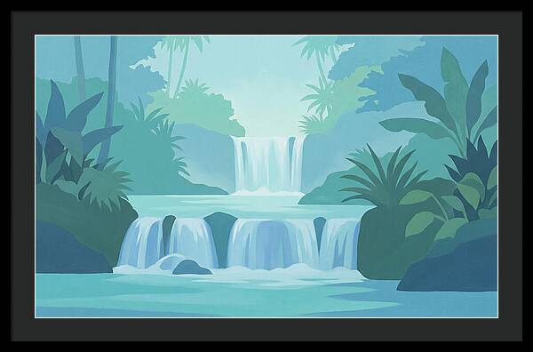 Multi Level Cascade Through Lush Tropics