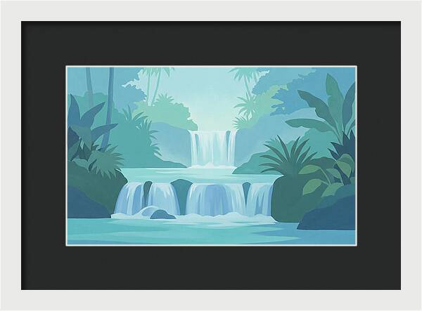 Multi Level Cascade Through Lush Tropics