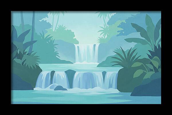 Multi Level Cascade Through Lush Tropics