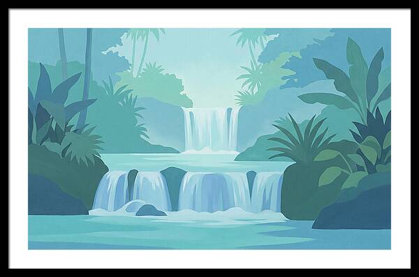Multi Level Cascade Through Lush Tropics
