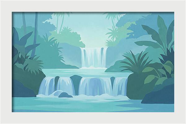 Multi Level Cascade Through Lush Tropics