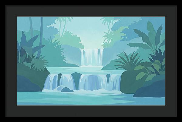 Multi Level Cascade Through Lush Tropics