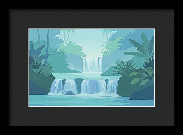 Multi Level Cascade Through Lush Tropics