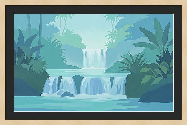 Multi Level Cascade Through Lush Tropics