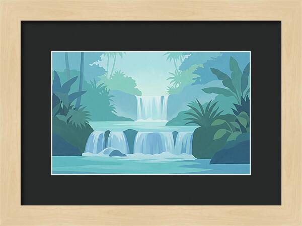 Multi Level Cascade Through Lush Tropics