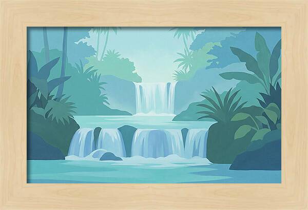 Multi Level Cascade Through Lush Tropics